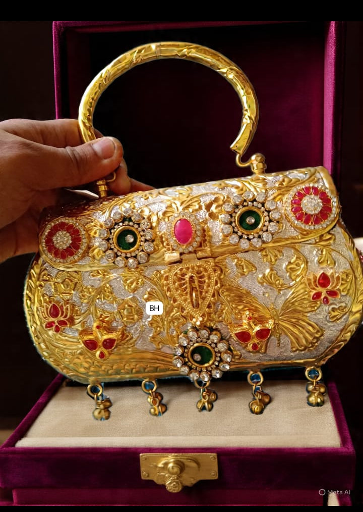 The "Butterfly Garden" Handcrafted Luxury Metal Clutch