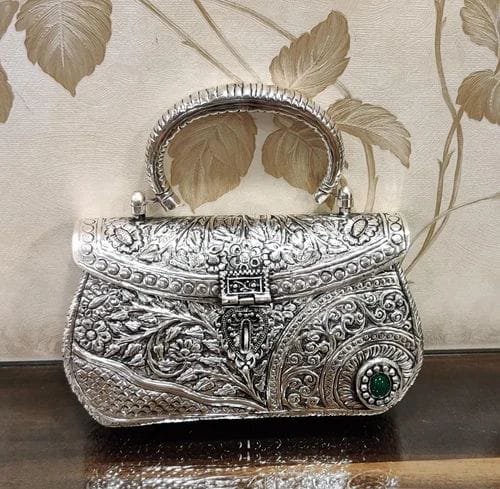 German Silver Metal Clutch