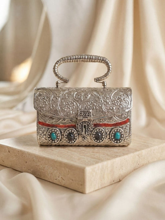 Traditional Silver Clutch