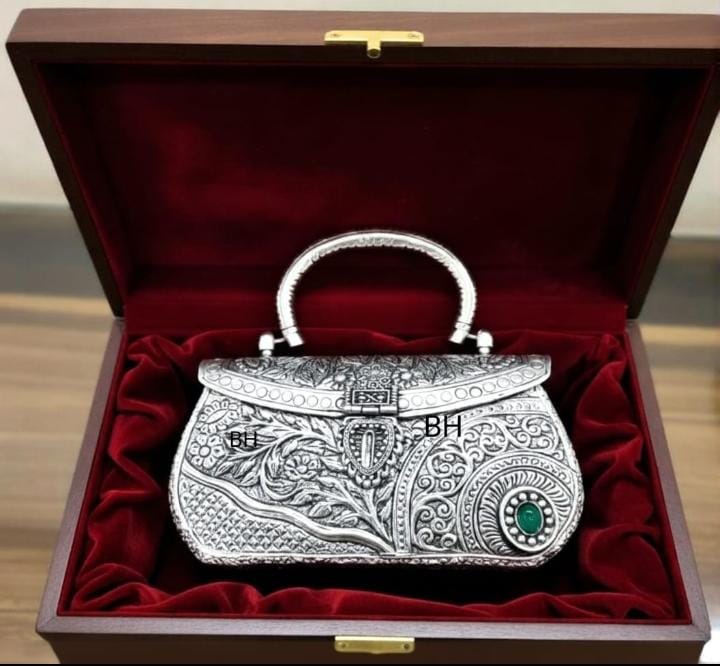 German Silver Metal Clutch