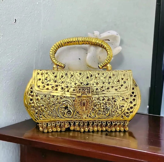 Brass Gold Ghungru Clutch
