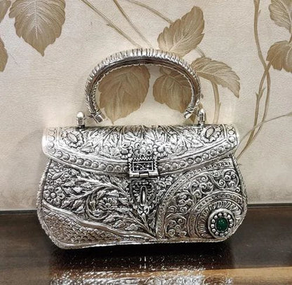 German Silver Metal Clutch
